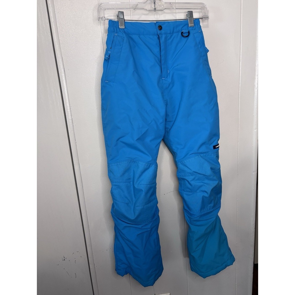 Lands End Kids Snow Pants Size 12S Blue Elastic Waist Grow-a-longs Pockets - Picture 3 of 14